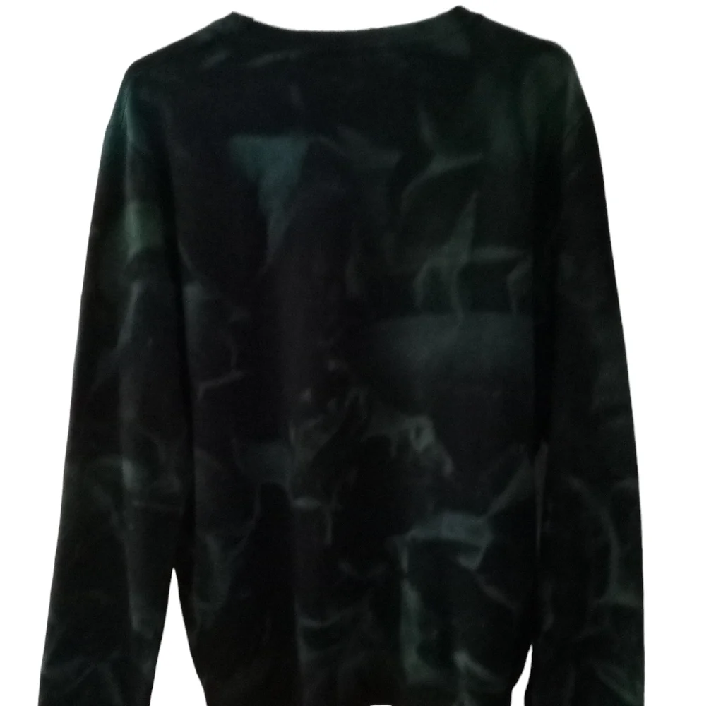 Ysl Saint Laurent Paris XXL tide dye navy blue and money green - Picture 2 of 4